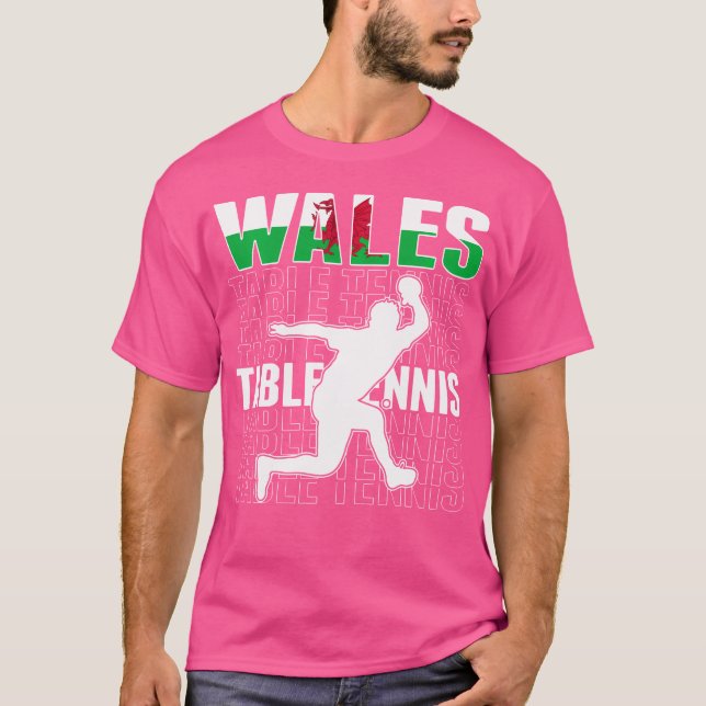 Proud Wales Bord Tennis Älskare Jersey Pride Welsh T Shirt (Framsida)
