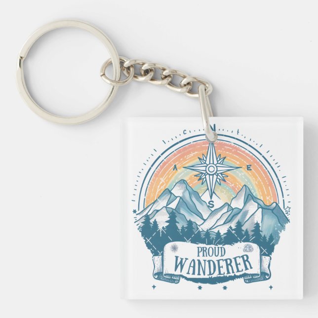Proud Wanderer HBTQ-camping – Rainbow Compass (Framsidan)