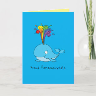 Proud Whale Gay pride LGBTQ Kort