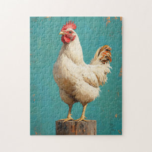 Proud White Chicken Pussel