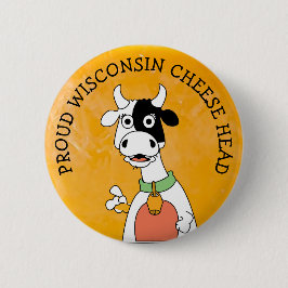Proud Wisconsin Cheese head Button Knapp