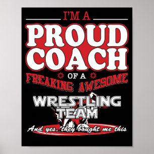 Proud Wrestling Coach Fantastisk Wrestling Team T Poster