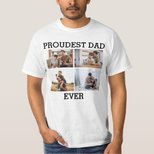 Proudest pappa någonsin Far Photo Collage Bild T Shirt