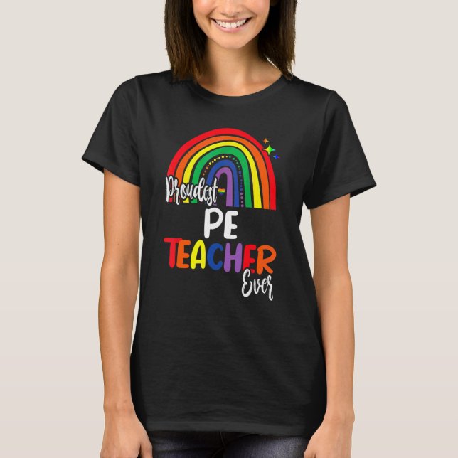 Proudest Pe Teacher nånsin lovar jag att Teach Kär T Shirt (Framsida)