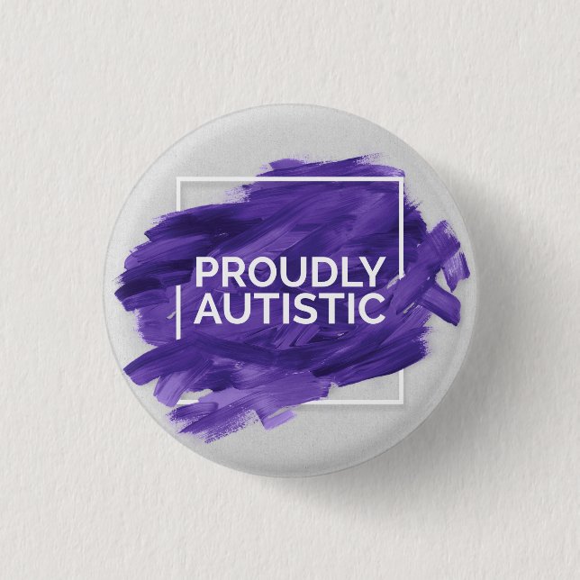 Proudly Autistic (lilor) Knapp (Framsida)