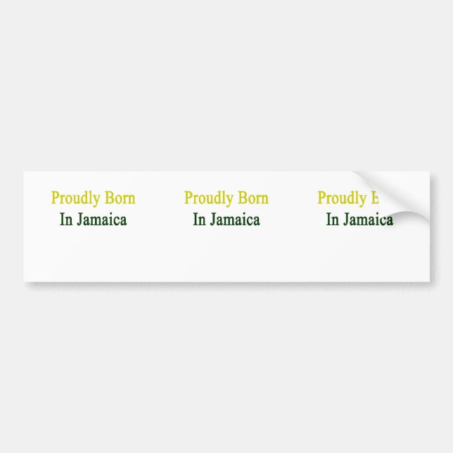 Proudly bördiga Jamaica Bildekal (Framsidan)