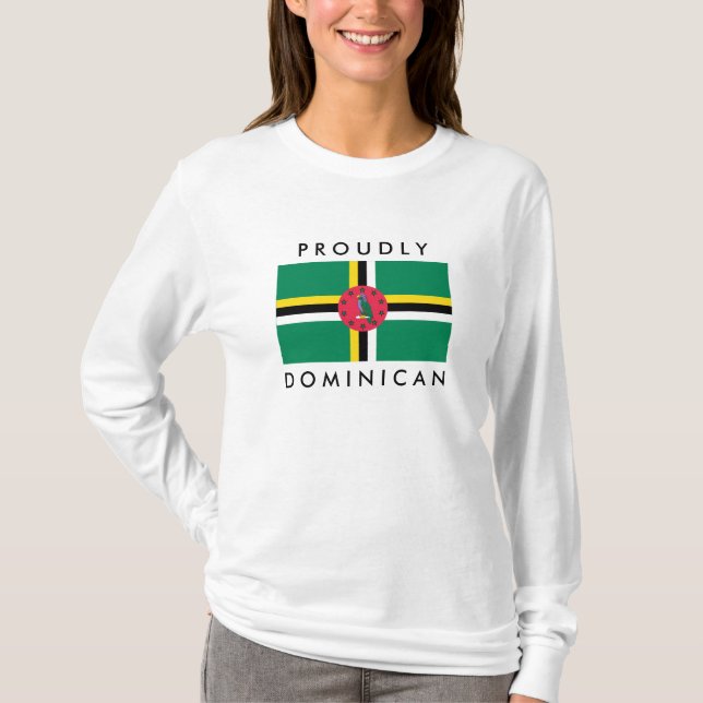 Proudly dominikanska kvinna Hoodie T-shirt (Framsida)