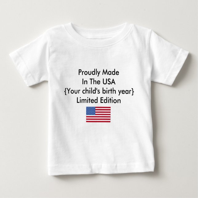 Proudly gjort i den USA begränsade upplagan T-shirt (Framsida)