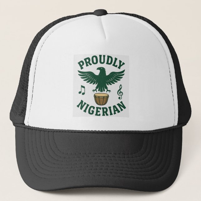 Proudly Nigerian Trucker Hat Keps (Framsida)