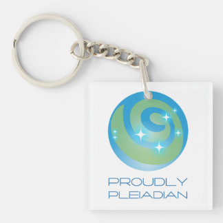 Proudly Pleiadian Turcos Starseed Keychain