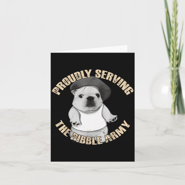 Proudly Serving The Bble Army Funny Meme Dog  Kort (Framsida)