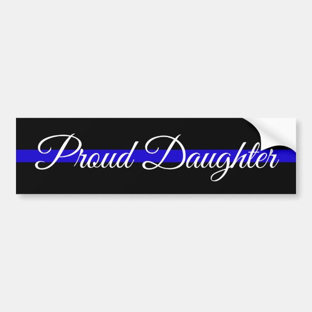 PROUGHTER POLICE BUMPER STICKER BILDEKAL (Framsidan)