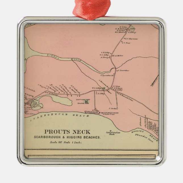 Prouts nacke Scarborough, Higgins stränder Julgransprydnad Metall (Framsidan)