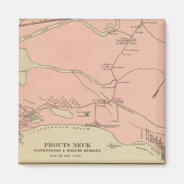 Prouts Nacke Scarborough, Higgins stränder Magnet (Framsidan)