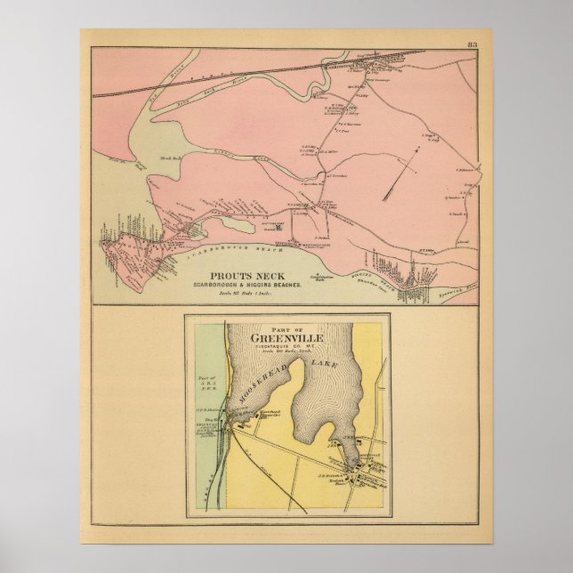 Prouts Nacke Scarborough, Higgins stränder Poster (Framsidan)