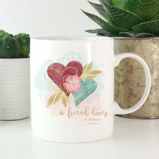 Prov 17:17 Hearts - Ett foto från Friend Kärlek Kaffemugg