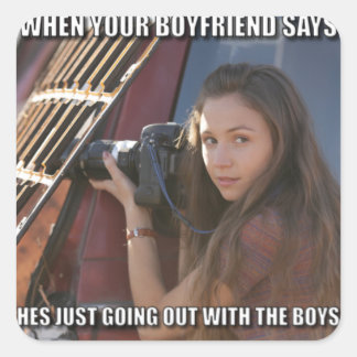 Prov Fyrkantigt Klistermärke