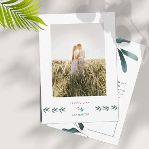 Prov Greenery Eucalyptus Photo Bröllop Tack Kort