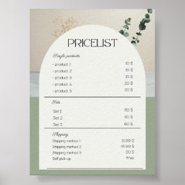 Prov på prislista poster