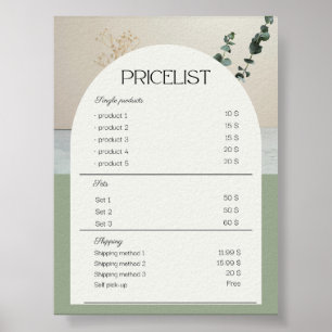 Prov på prislista poster
