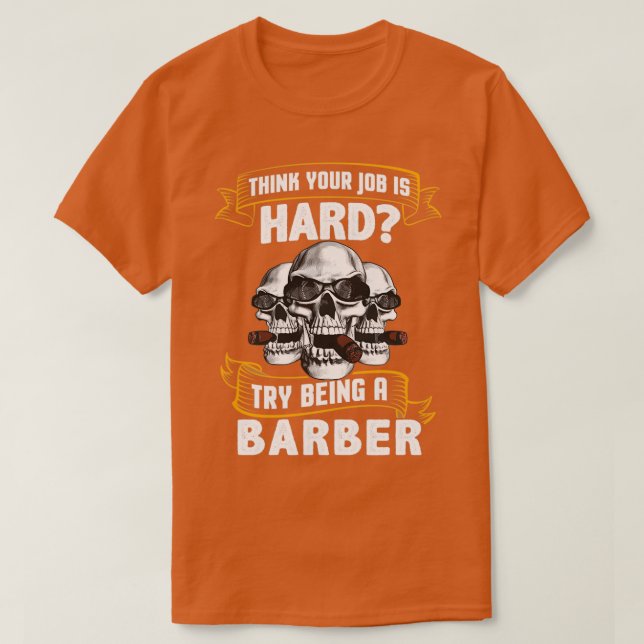 Prova att vara en Barber T Shirt (Design framsida)