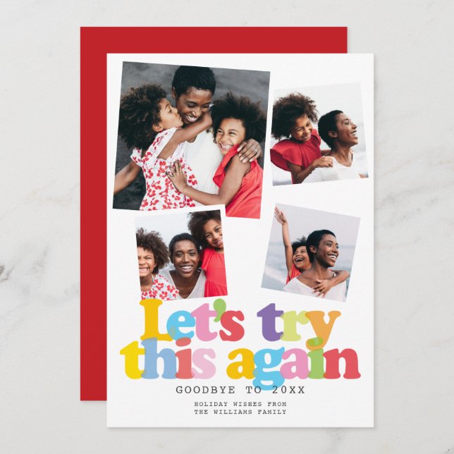 Prova det här igen med Photo Collage-julen  Julkort (Fram/baksida)