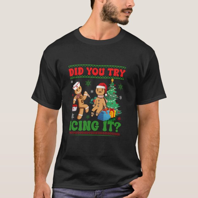 Prova du att hitta det där Gingertea Cookie Julaft T Shirt (Framsida)