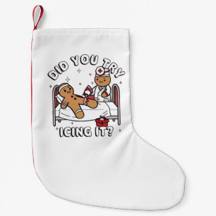 Prova du att hitta det Gingerbröd under jul Liten Julstrumpa