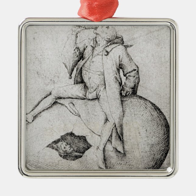 Pröva dumbom att kläcka ett ägg julgransprydnad metall (Framsidan)