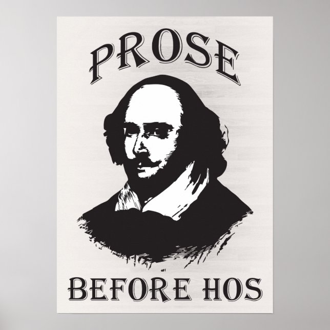 Prova före värd - Shakespeare Poster (Framsidan)