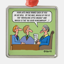Prova Gods juristers läsning kommer att funny Julgransprydnad Metall