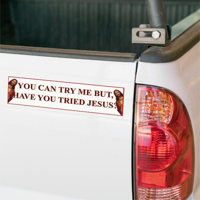 Prova Jesus Bumper Sticker Bildekal (På lastbil)