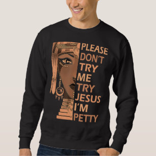 Prova Jesus Woman Black History Melanin African Pr Lång Ärmad Tröja