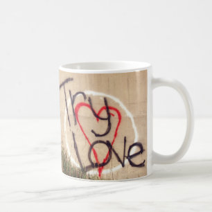Prova Kärlek Graffiti på Wall Kaffemugg