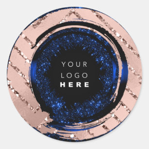 Prova mig Logotyp Ro Blue Royal Tester Sample Cont Runt Klistermärke