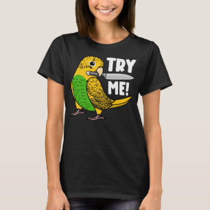 Prova mig Parrot med Knivar I Gult Budgie Budgerig T Shirt
