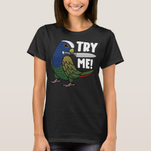 Prova mig Parrot med Knivar I Vita Pionus T Shirt