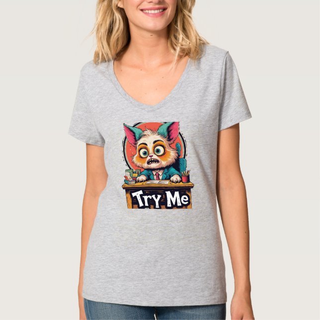 Prova mig Tshirt T Shirt (Framsida)