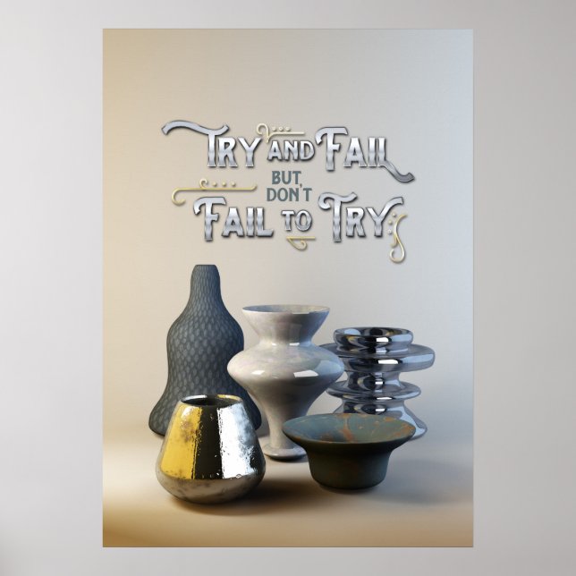 Prova och Misslyckas men Misslyckas inte prova Sny Poster (Framsidan)