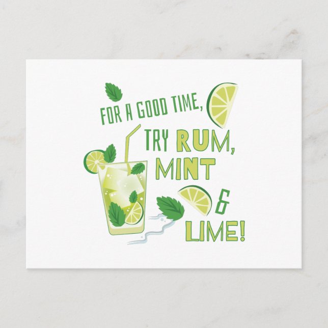 Prova Rom, Mint och Lime Vykort (Framsida)