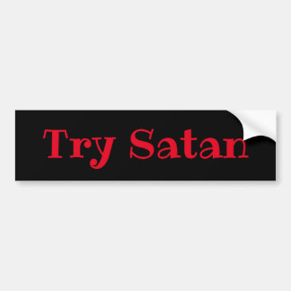 Prova Satan, Röd på svart Bildekal