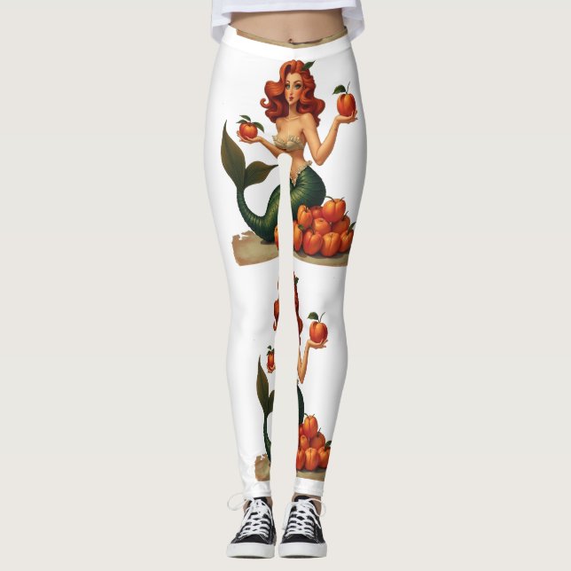 Prova Sjöjungfrun Mina persikor Thunder_Cove Leggings (Framsida)