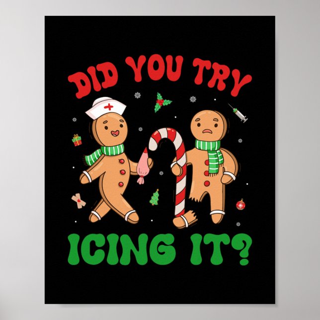 provade du det med retro christmas gingerbröd? poster (Framsidan)