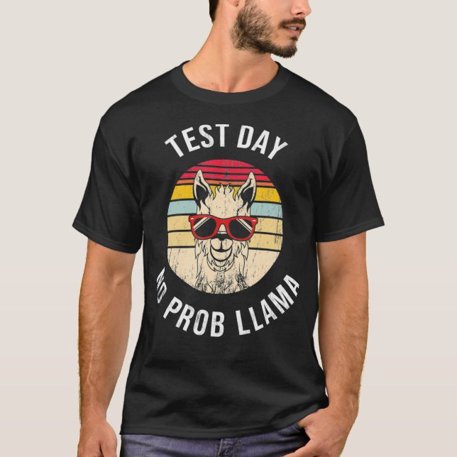 Provdag: Prob Llama Probllama Funny Teacher Tes T Shirt (Framsida)