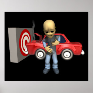 Provdocka för kraschtest poster