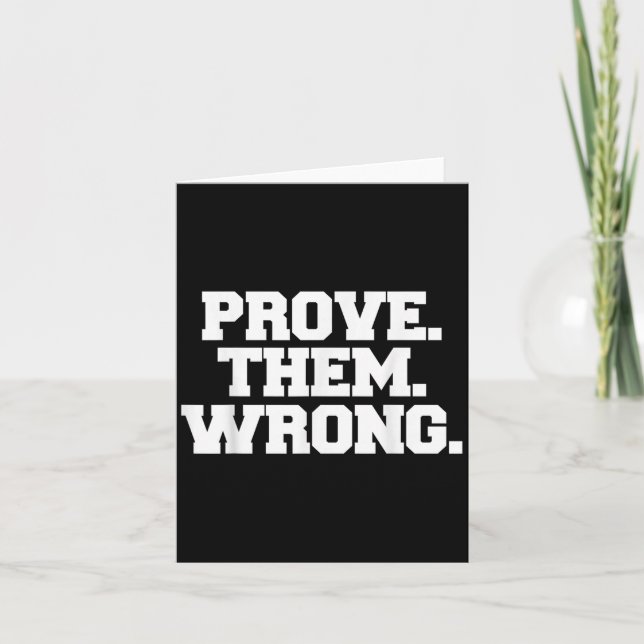 Prove Them Wrong Athlete Srt Gym Motivation  Kort (Framsida)