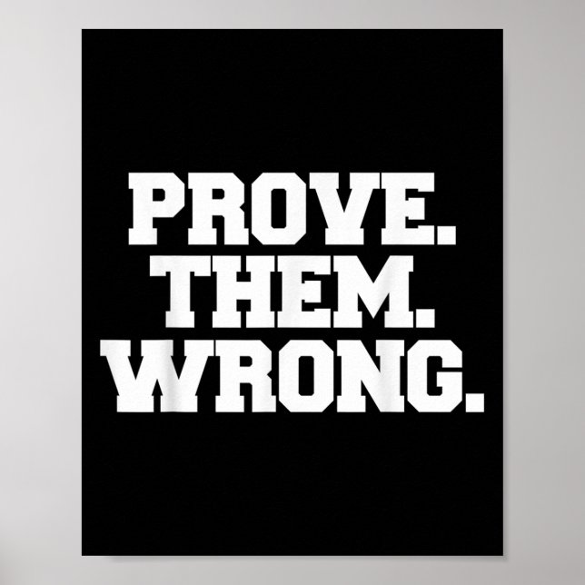 Prove Them Wrong Athlete Srt Gym Motivation  Poster (Framsidan)