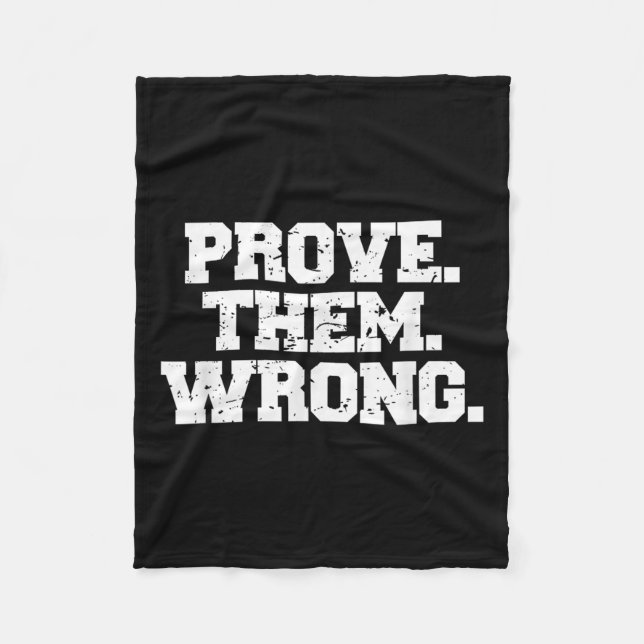 Prove Them Wrong Workout Training Motivation Logo  Fleecefilt (Framsidan)