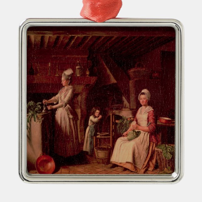 Provencal kök julgransprydnad metall (Framsidan)