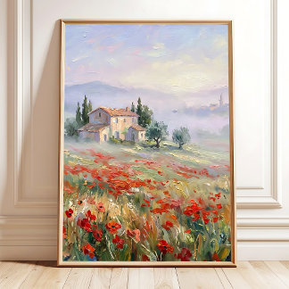 Provencal Landskaps Canvastryck Poster